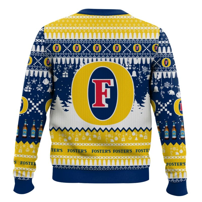 Hooktab Fosters Australian Beer Ugly Christmas Sweater Hooktab Fosters Australian Beer Ugly Christmas Sweater