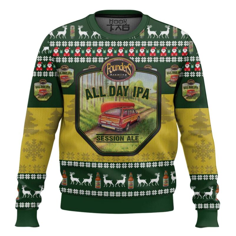 Hooktab Founders All Day Ipa Ugly Christmas Sweater