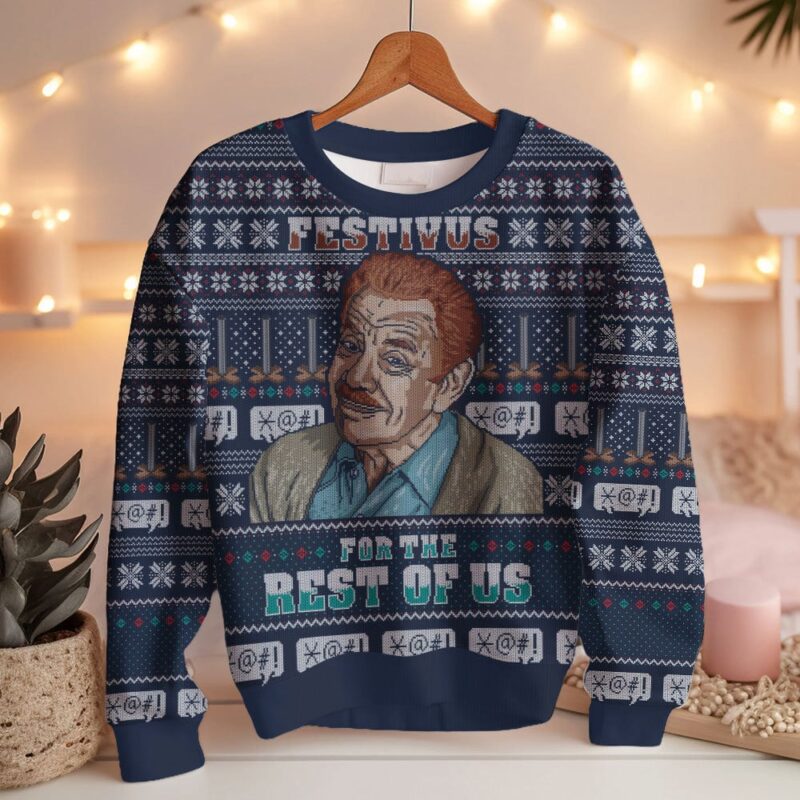 Hooktab Frank Costanza Festivus Seinfeld Ugly Christmas Sweater Hooktab Frank Costanza Festivus Seinfeld Ugly Christmas Sweater