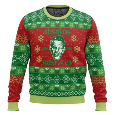 Hooktab Frank Festivus For The Rest Of Us Seinfeld Ugly Christmas Sweater