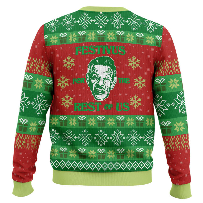 Hooktab Frank Festivus For The Rest Of Us Seinfeld Ugly Christmas Sweater Hooktab Frank Festivus For The Rest Of Us Seinfeld Ugly Christmas Sweater
