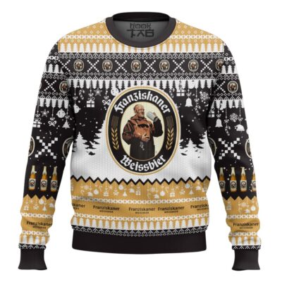Hooktab Franziskaner German Beer Ugly Christmas Sweater