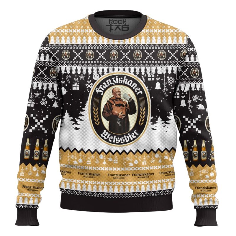 Hooktab Franziskaner German Beer Ugly Christmas Sweater