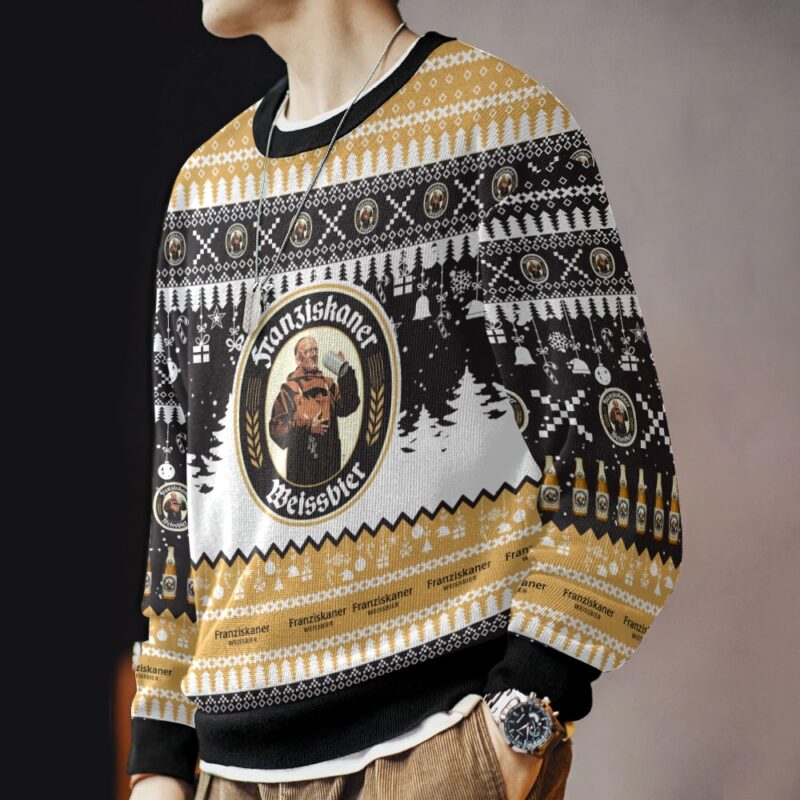 Hooktab Franziskaner German Beer Ugly Christmas Sweater Hooktab Franziskaner German Beer Ugly Christmas Sweater