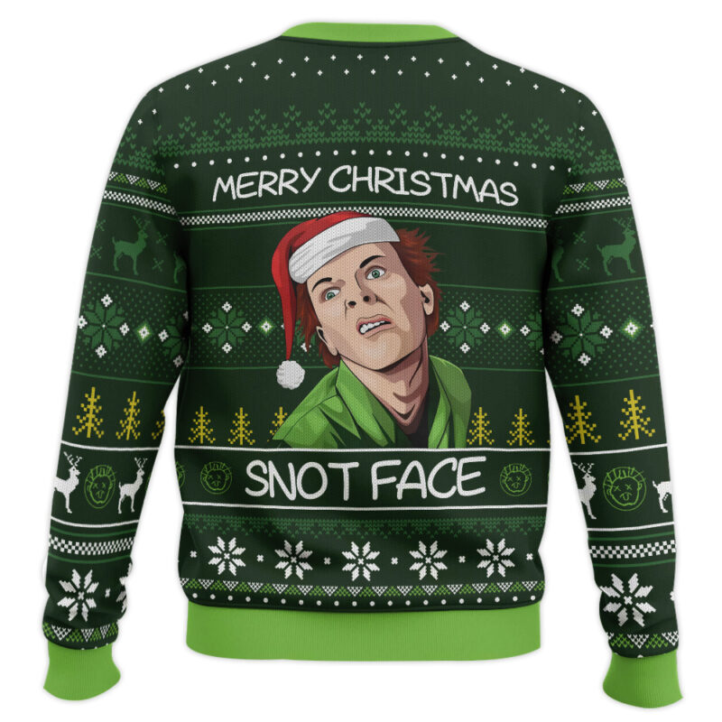 Hooktab Fred Snot Face Drop Dead Fred Ugly Christmas Sweater Hooktab Fred Snot Face Drop Dead Fred Ugly Christmas Sweater