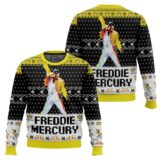 Hooktab Freddie Mercury Ugly Christmas Sweater