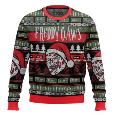 Hooktab Freddy Claws A Nightmare On Elm Street Ugly Christmas Sweater