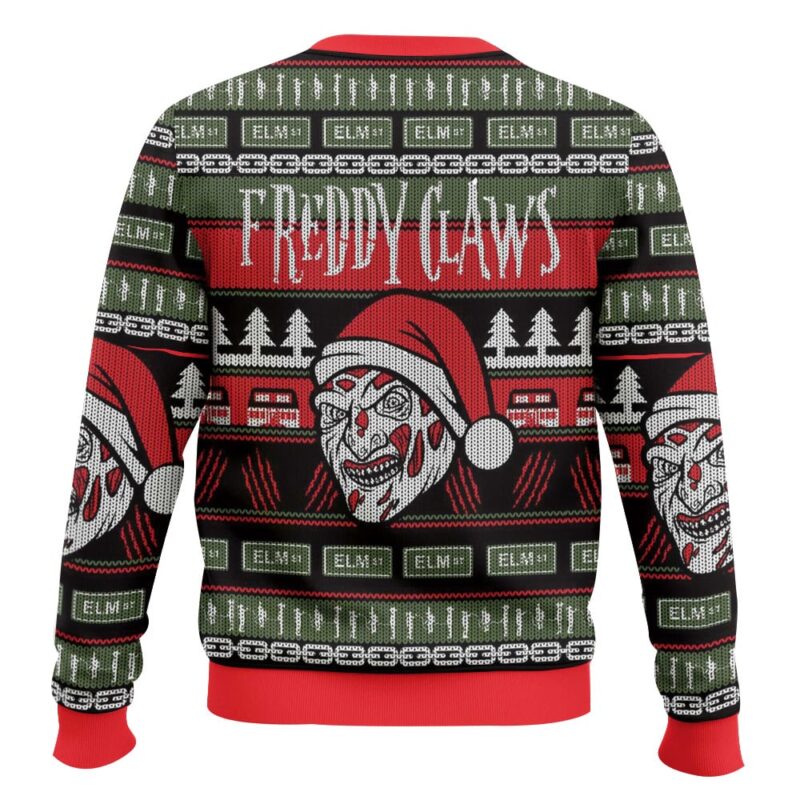 Hooktab Freddy Claws A Nightmare On Elm Street Ugly Christmas Sweater Hooktab Freddy Claws A Nightmare On Elm Street Ugly Christmas Sweater