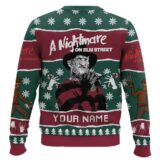 Hooktab Freddy Krueger A Nightmare On Elm Street - Custom Name Ugly Christmas Sweater