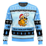 Hooktab Freezing This Is Fine Meme Ugly Christmas Sweater