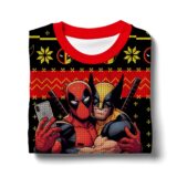 Hooktab F.r.i.e.n.d Deadpool And Wolverine Ugly Christmas Sweater