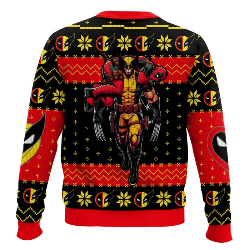 Hooktab F.r.i.e.n.d Deadpool And Wolverine Ugly Christmas Sweater Hooktab F.r.i.e.n.d Deadpool And Wolverine Ugly Christmas Sweater