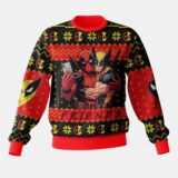 Hooktab F.r.i.e.n.d Deadpool And Wolverine Ugly Christmas Sweater