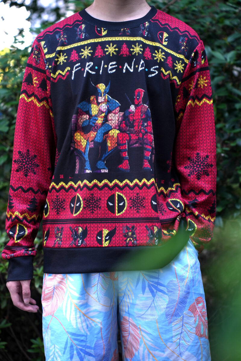 Hooktab F.R.I.E.N.D.S Deadpool & Wolverine Ugly Christmas Sweater Hooktab F.R.I.E.N.D.S Deadpool & Wolverine Ugly Christmas Sweater