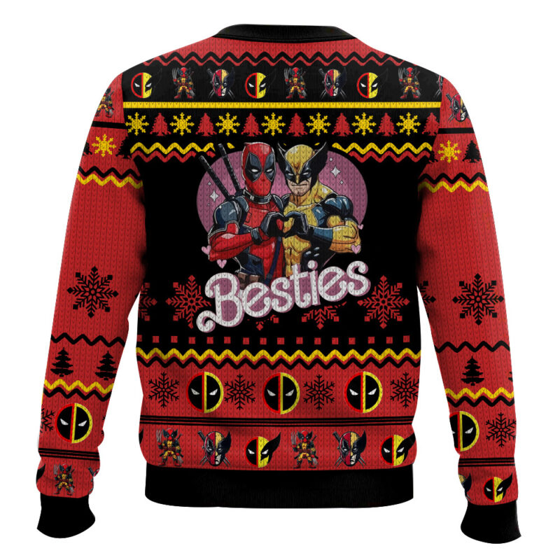Hooktab F.R.I.E.N.D.S Deadpool & Wolverine Ugly Christmas Sweater Hooktab F.R.I.E.N.D.S Deadpool & Wolverine Ugly Christmas Sweater