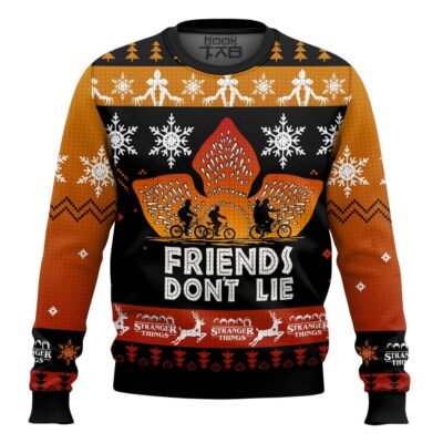 Hooktab Friends Don't Lie Stranger Things Ugly Christmas Sweater