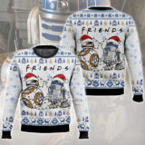 Hooktab FRIENDS R2-D2 & BB-8 Star Wars Ugly Christmas Sweater