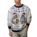 Hooktab FRIENDS R2-D2 & BB-8 Star Wars Ugly Christmas Sweater