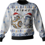 Hooktab FRIENDS R2-D2 & BB-8 Star Wars Ugly Christmas Sweater