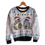 Hooktab FRIENDS R2-D2 & BB-8 Star Wars Ugly Christmas Sweater