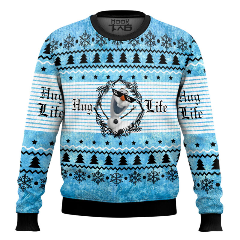 Hooktab Frozen Hug Life Olaf Ugly Christmas Sweater