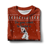 Hooktab Frozen Olaf "Do You Want To Build A Snowman" Ugly Christmas Sweater