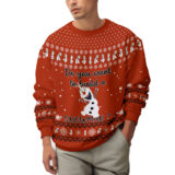 Hooktab Frozen Olaf "Do You Want To Build A Snowman" Ugly Christmas Sweater