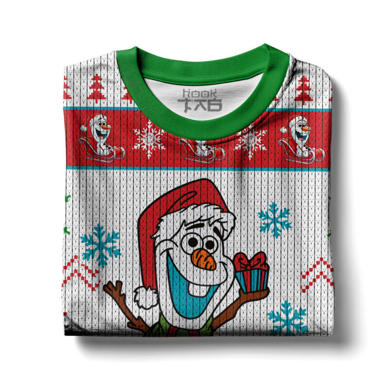 Hooktab Frozen Olaf Ugly Christmas Sweater Hooktab Frozen Olaf Ugly Christmas Sweater