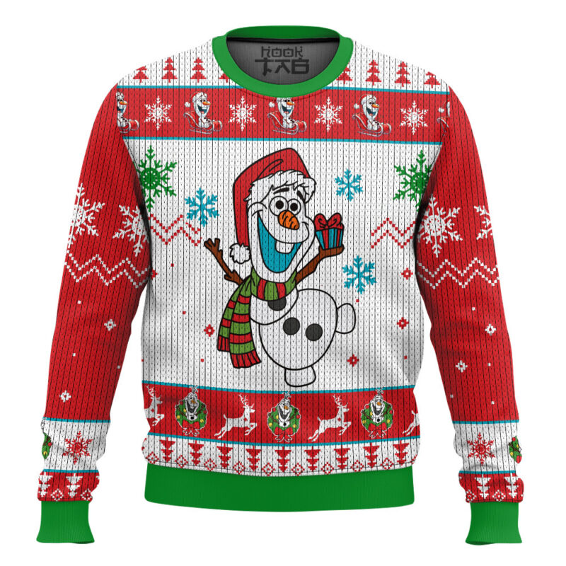 Hooktab Frozen Olaf Ugly Christmas Sweater