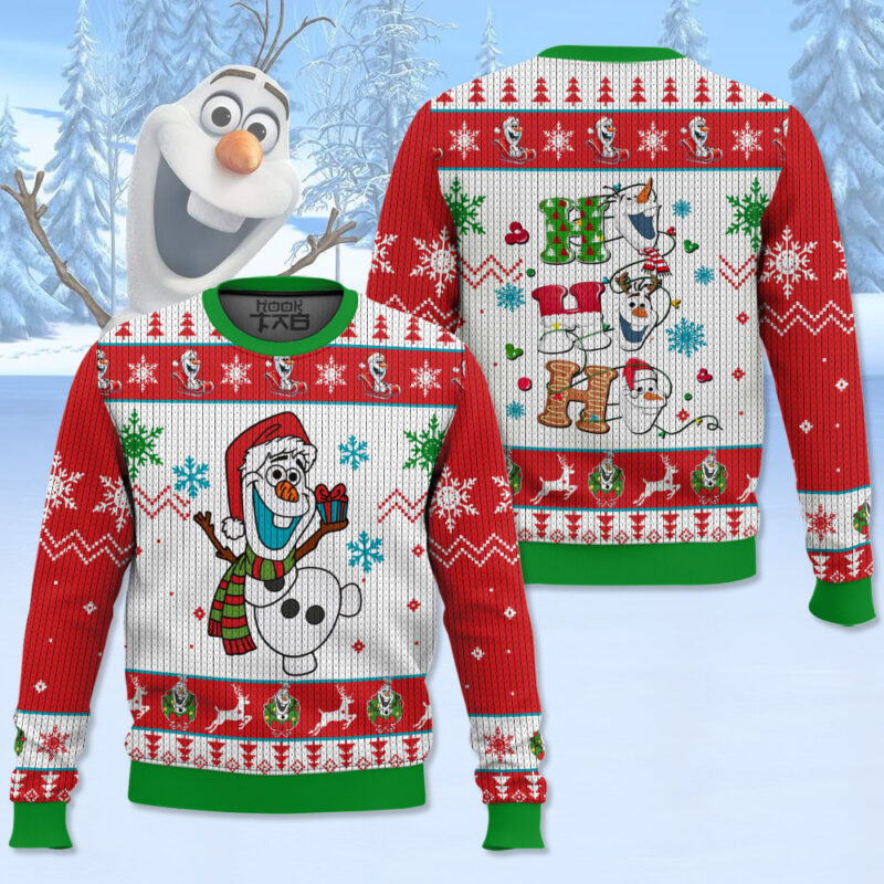 Hooktab Frozen Olaf Ugly Christmas Sweater Hooktab Frozen Olaf Ugly Christmas Sweater
