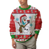 Hooktab Frozen Olaf Ugly Christmas Sweater