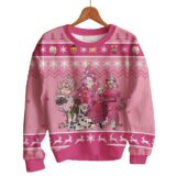 Hooktab Frozen Pink Ugly Christmas Sweater