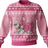 Hooktab Frozen Pink Ugly Christmas Sweater