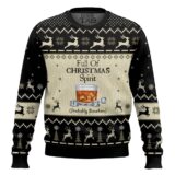Hooktab Full Of Christmas Spirit Probably Bourbon Ugly Christmas Sweater