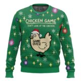 Hooktab Funny Chicken Game Ugly Christmas Sweater