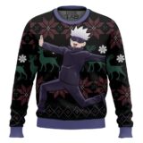 Hooktab Funny Gojo Jujutsu Kaisen Ugly Christmas Sweater