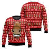 Hooktab Funny Horse Ugly Christmas Sweater