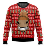 Hooktab Funny Horse Ugly Christmas Sweater