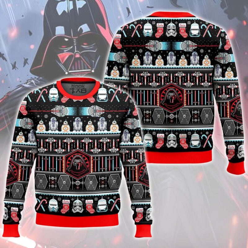 Hooktab Galactic Empire Star Wars Ugly Christmas Sweater Hooktab Galactic Empire Star Wars Ugly Christmas Sweater