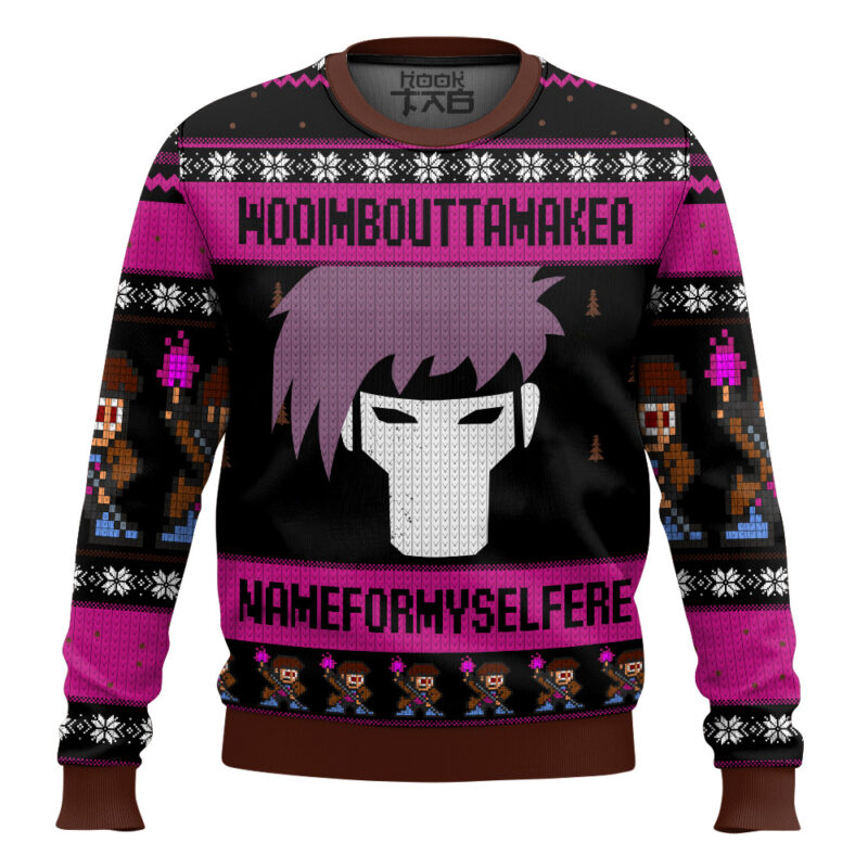 Hooktab Gambit Make A Name For Myself Marvel Ugly Christmas Sweater