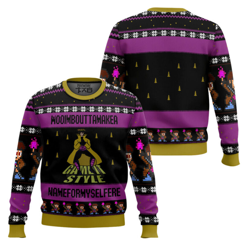 Hooktab Gambit Style Marvel Ugly Christmas Sweater Hooktab Gambit Style Marvel Ugly Christmas Sweater
