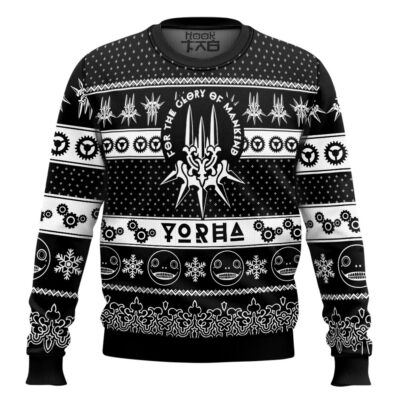 Hooktab Game Of The Yorha Nier Automata Ugly Christmas Sweater