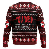 Hooktab Game Over Resident Evil Ugly Christmas Sweater