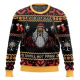 Hooktab Gandalf Claus You Shall Not Pass The Lord Of The Rings Ugly Christmas Sweater