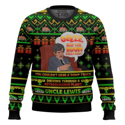 Hooktab Geeze Did The Room Clear Out National Lampoon's Vacation Ugly Christmas Sweater