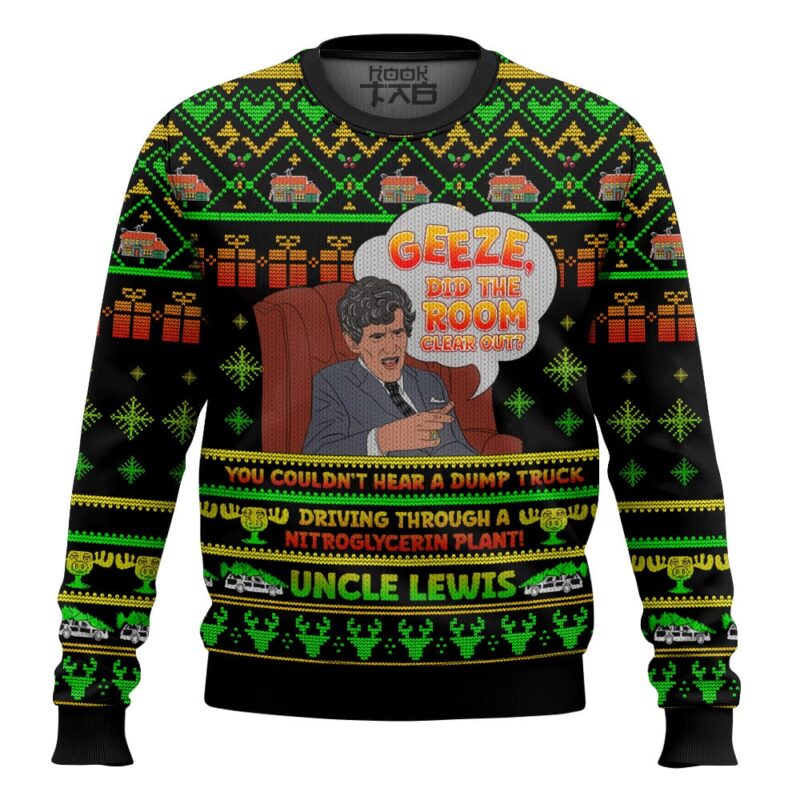 Hooktab Geeze Did The Room Clear Out National Lampoon's Vacation Ugly Christmas Sweater