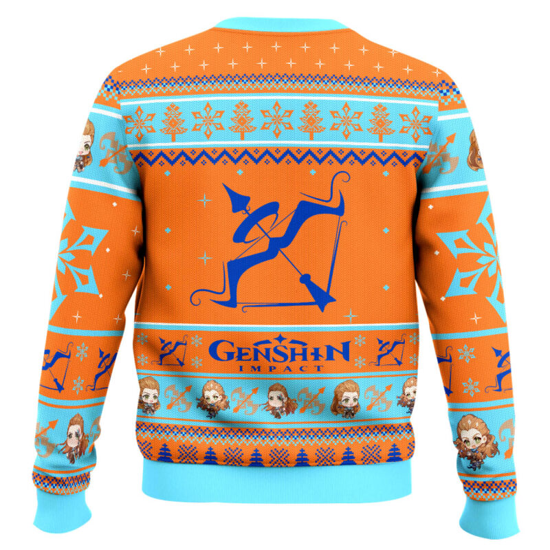Hooktab Genshin Impact Aloy Ugly Christmas Sweater Hooktab Genshin Impact Aloy Ugly Christmas Sweater