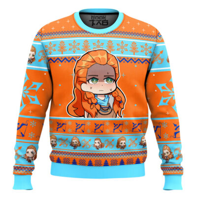 Hooktab Genshin Impact Aloy Ugly Christmas Sweater