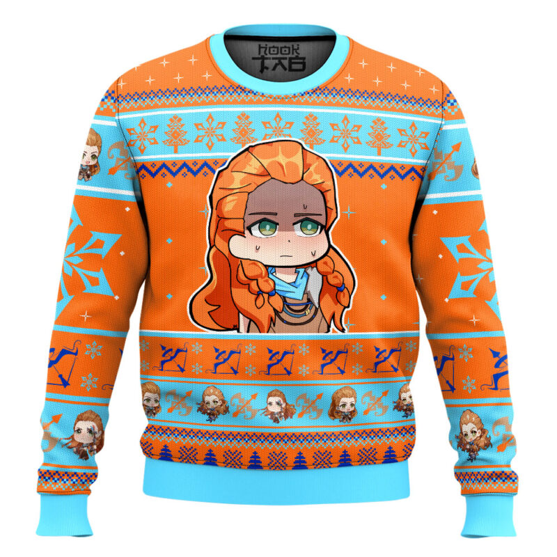 Hooktab Genshin Impact Aloy Ugly Christmas Sweater
