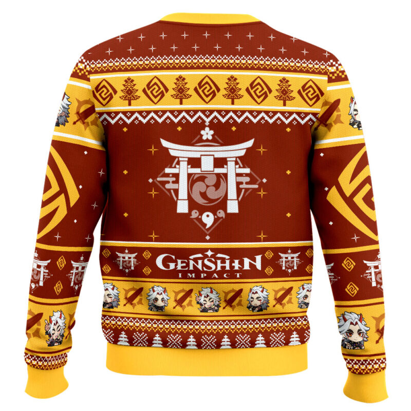Hooktab Genshin Impact Arataki Itto Ugly Christmas Sweater Hooktab Genshin Impact Arataki Itto Ugly Christmas Sweater
